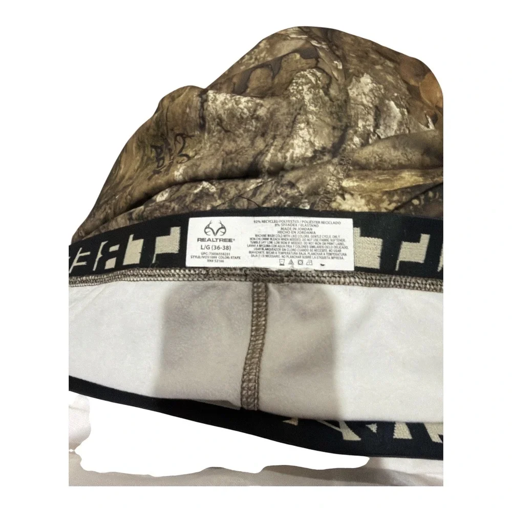 Realtree Mens Camo Performance Base Layer Thermal Leggings Forest Camouflage L